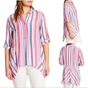 Vintage America Stella Stripe Top Asymmetrical NWT